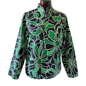 Alfred Dunner Green and Blue Floral Jacket